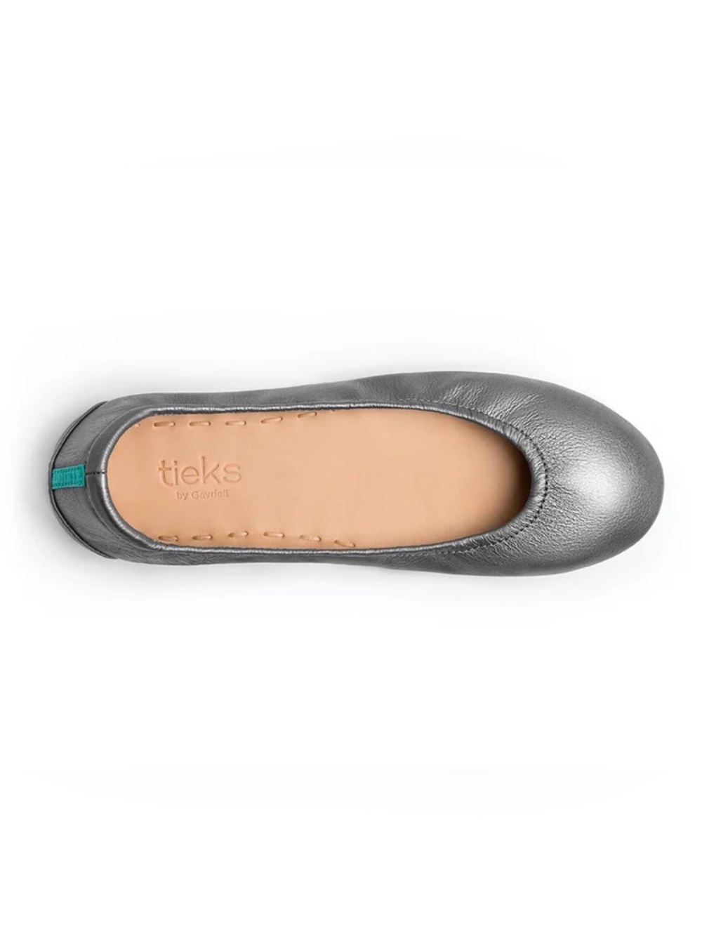 Tieks Pewter Metallic Ballet Flat EXCELLENT USED CONDITION size 10